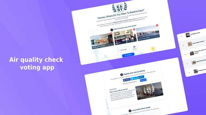 Air quality checking voting app